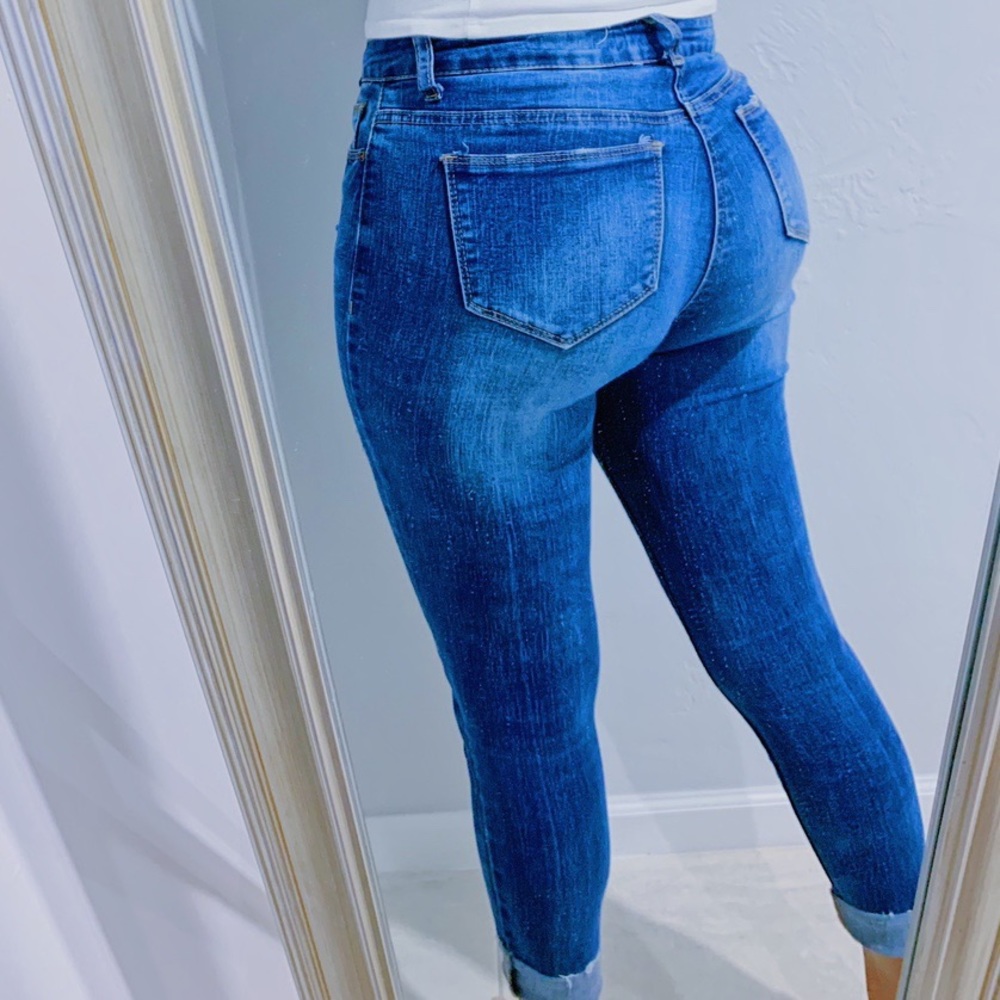 Mid high rise jeans